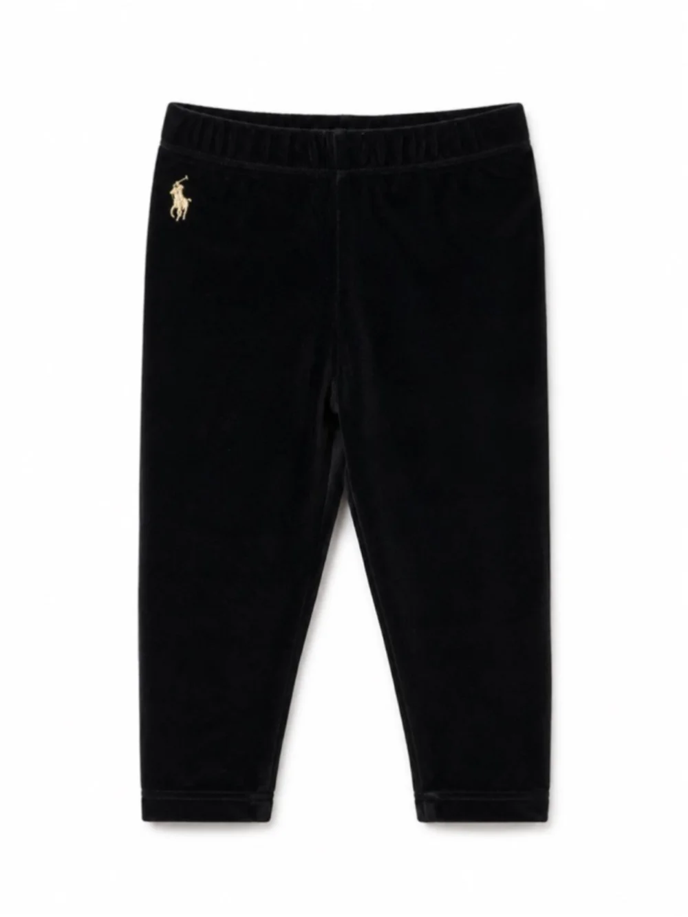 Ralph Lauren Baby Girl Polo Bear Peplum Top & Velour Leggings Set – Size 9M